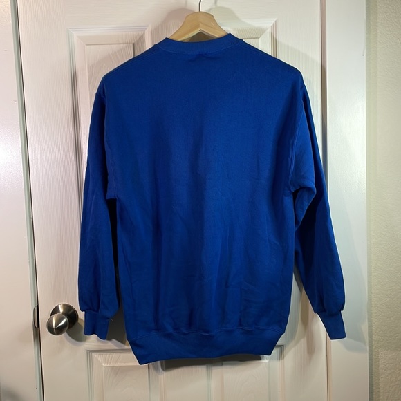 VTG Jerzees blue crewneck sweatshirt w/ ‘Dad’ definition graphic sz L *NWOT* - Picture 6 of 9